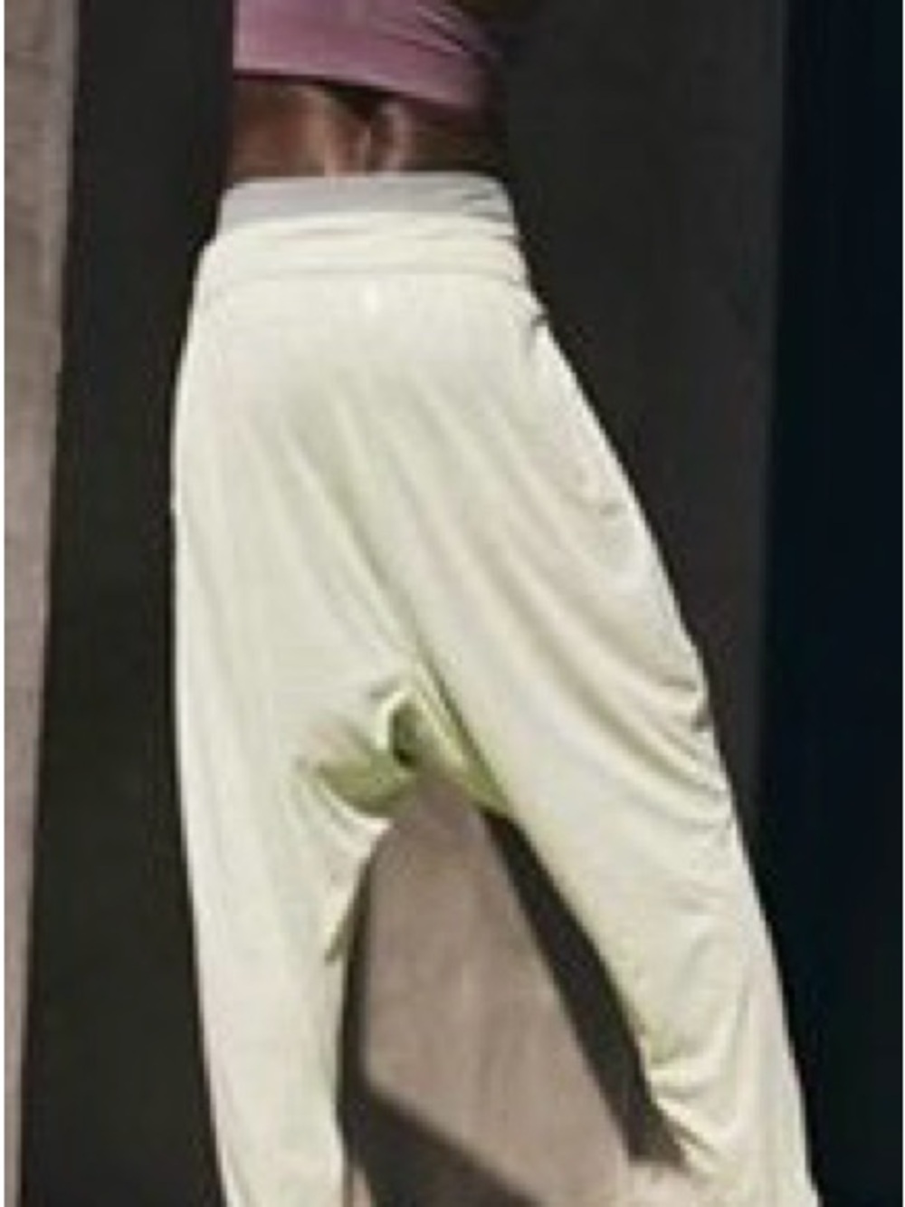 Free People Sage Green Ruched Hem Joggers